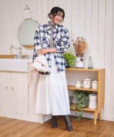 WEGO 【2025年秋冬新作/SMLサイズ展開/ユニセックス着用ITEM】オンブレチェックネルシャツ（LS）