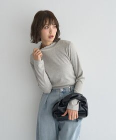 earth music&ecology ラメテレコハイネックプルオーバー