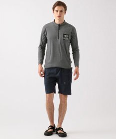 JOSEPH ABBOUD MOUNTAIN デルタメッシュ ハーフZIPカットソー