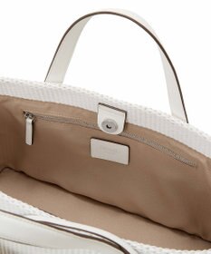 TOPKAPI 【Breath TOPKAPI】ワイド トート レザーハンドル カゴバッグ / ポーチ付き