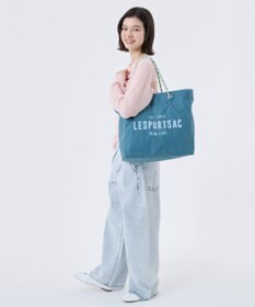 LeSportsac LARGE 2 WAY TOTE/2ウェイブルーインディゴ/メレンゲ