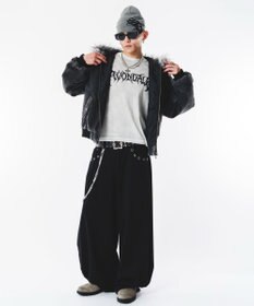 WEGO 【ユニセックス着用ITEM/MLサイズ展開】フェイクファーフードブルゾン