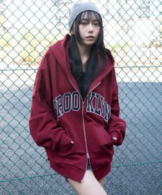 WEGO グラフィックBIGZIPパーカー