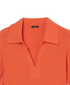 JOSEPH 【洗える】ヴィスコースリブ　ニットポロトップ