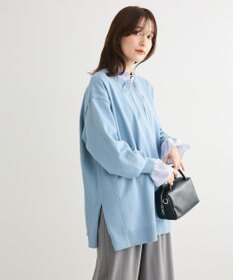 Green Parks もちやわサイドリブニットチュニック