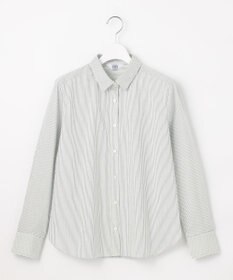 J.PRESS LADIES L 【洗える】BEZコットンナイロン ストライプ シャツカラー ブラウス