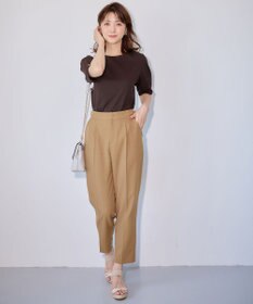 ANY SIS 【洗える】サイドバックルタックテーパード パンツ