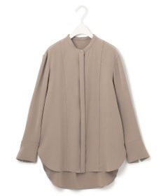 ICB 【WEB限定カラーあり・洗える】 ライトダブルクロス バンドカラーシャツ