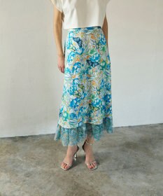 GRACE CONTINENTAL フラワーガーデンプリントスカート