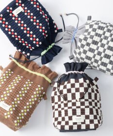TRICOTE ピクセル巾着ポーチバッグ