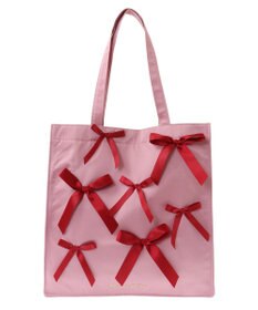 Maison de FLEUR リボンサテンスクエアトートバッグ