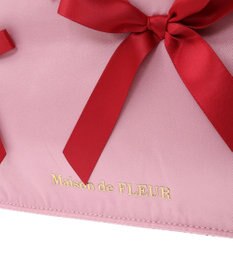 Maison de FLEUR リボンサテンスクエアトートバッグ