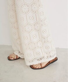 WEGO 【ANGIE VINTAGE】クロシェレースワイドイージーパンツ