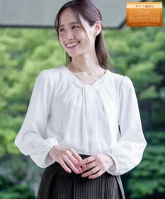 Tiaclasse 【スマート裏起毛】 ボウタイ風ブラウス