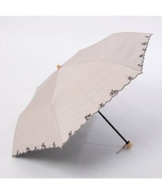 UNBILLION カシュネ cachenez /【晴雨兼用　日傘　UVカット率・遮光率100％生地使用 】PUプチフラワー刺繍ミニ折りたたみ傘