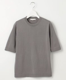 自由区 【アンサンブル対応・洗える】シャインハイゲージ5分袖 ニット