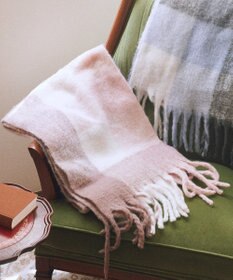 earth music&ecology ブロックチェックマフラー