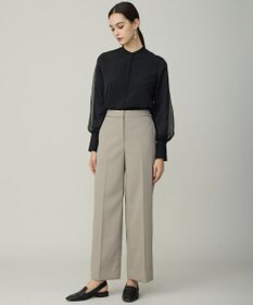 ICB L 【先行予約】 オーガンコンビシャーティング シアーレイヤードスリーブブラウス