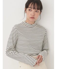 earth music&ecology チェーンリブハイネックプルオーバー