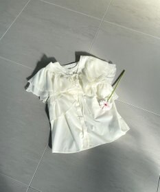 Feroux 【2WAY】フリルコンビ ブラウス