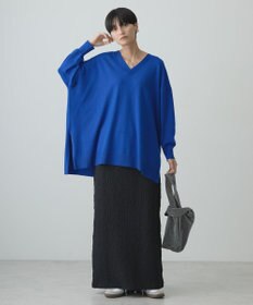 AMERICAN HOLIC バイパチＶネックロングニットプルオーバー