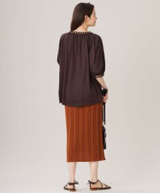 自由区 【洗える】コード刺繍 カットソー