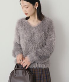 AMERICAN HOLIC Vネックシャギーニットプルオーバー