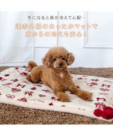 PET PARADISE ディズニー ミッキーマウス 遠赤外線 ボア マット 《ニット柄》