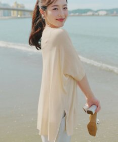 Tiaclasse 【新色追加】サラサラUVシアーニットドルマントップス