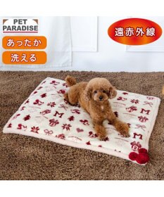 PET PARADISE ディズニー ミッキーマウス 遠赤外線 ボア マット 《ニット柄》