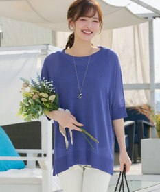 Tiaclasse 【新色追加】サラサラUVシアーニットドルマントップス