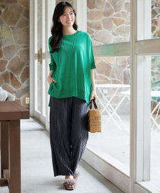 Tiaclasse 【新色追加】サラサラUVシアーニットドルマントップス