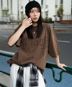 WEGO 【ユニセックス着用ITEM/MLサイズ展開】ブリーチダメージアップリケT（SS）