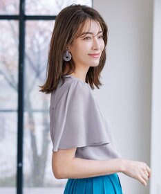 Tiaclasse 【洗える】シフォンフレアスリーブブラウス