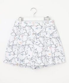 23区GOLF 【WOMEN】ワールドマップ柄 ボックスプリーツ入り キュロットスカート