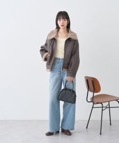 earth music&ecology フェイクムートンジャケット