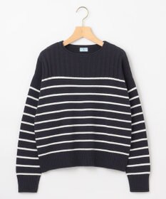 組曲 S 華奢見え パネルボーダーニット