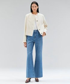 BEIGE， 【Oggi 10月号掲載】MULLIN / ウールツイードメタルボタンノーカラージャケット