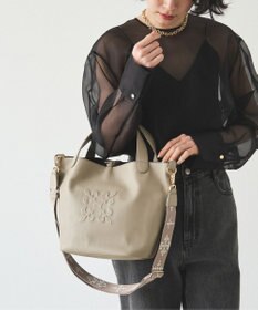 russet エンボスモノグラム2WAYミニトートバッグ(CE-1672-WEB)