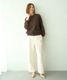 YECCA VECCA 2wayフリルクルーネックニット