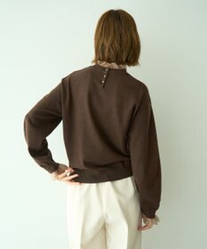 YECCA VECCA 2wayフリルクルーネックニット