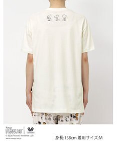 WACOAL PEANUTS トップス 4分袖 Tシャツ 綿100%(本体) スヌーピー レディース FTT168 /ワコール