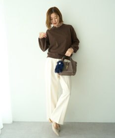 YECCA VECCA 2wayフリルクルーネックニット