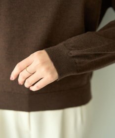 YECCA VECCA 2wayフリルクルーネックニット