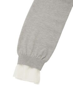 YECCA VECCA 2wayフリルクルーネックニット