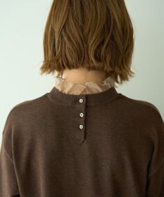 YECCA VECCA 2wayフリルクルーネックニット