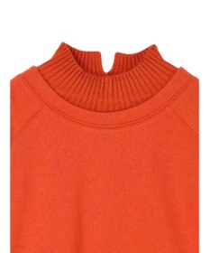 Green Parks 裏起毛ニットリブドッキングプルオーバー