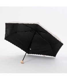 UNBILLION カシュネ cachenez /【晴雨兼用　日傘　UVカット率・遮光率100％生地使用 】PUプチフラワー刺繍ミニ折りたたみ傘