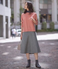 J.PRESS LADIES L 【洗える】SEMI WORSTED WOOL クルーネック ニット