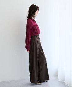 YECCA VECCA レース切替ボリューム袖ブラウス